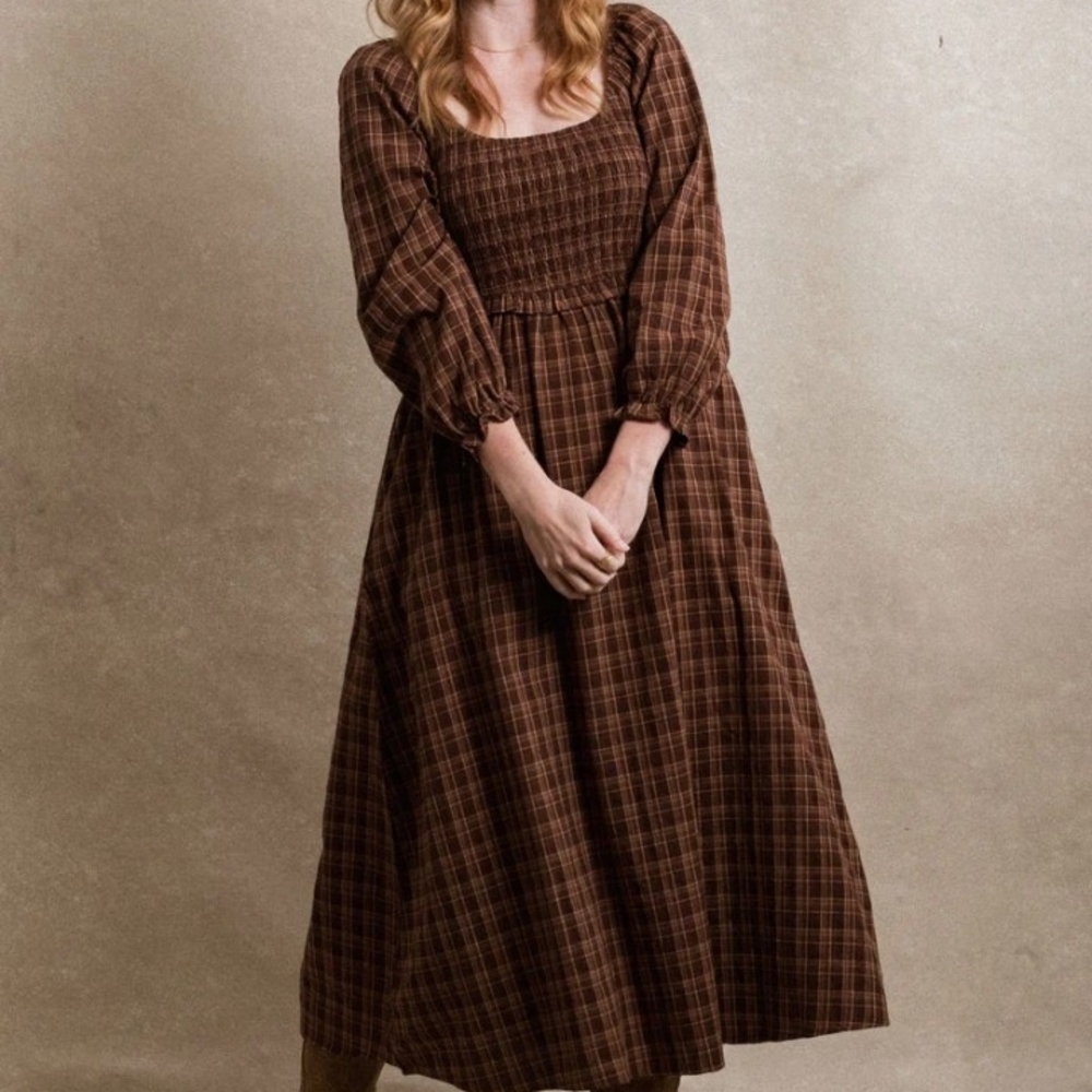 *NOT FOR SALE*ISO Neuflora Gianna Dress Sz Large In Plum Plaid